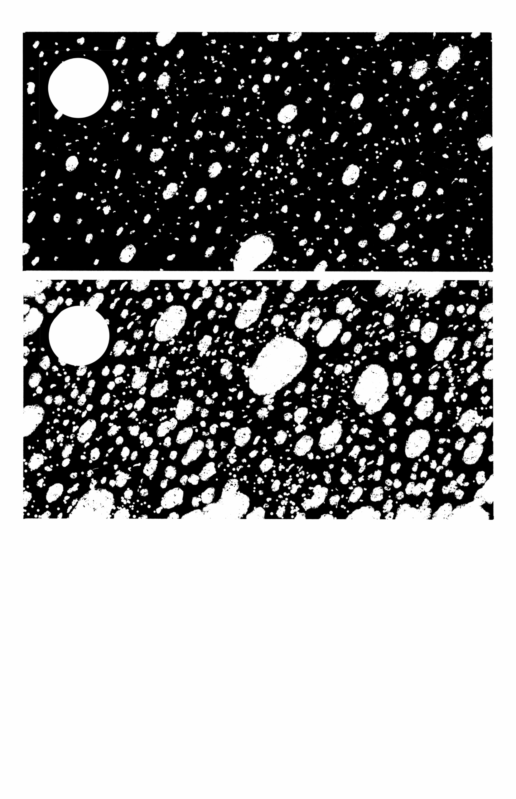 Page ten of Night of the Krampus. Snow is showing falling on a now quiet night.